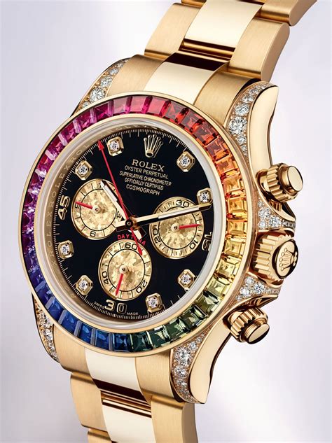 rolex oyster perpetual cosmograph daytona watch|bezel rollie rainbow price.